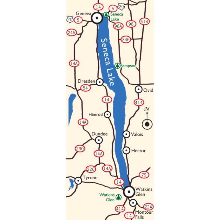 Seneca Lake Map View Maps of Seneca Lake